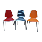 Suite de trois chaises vintage