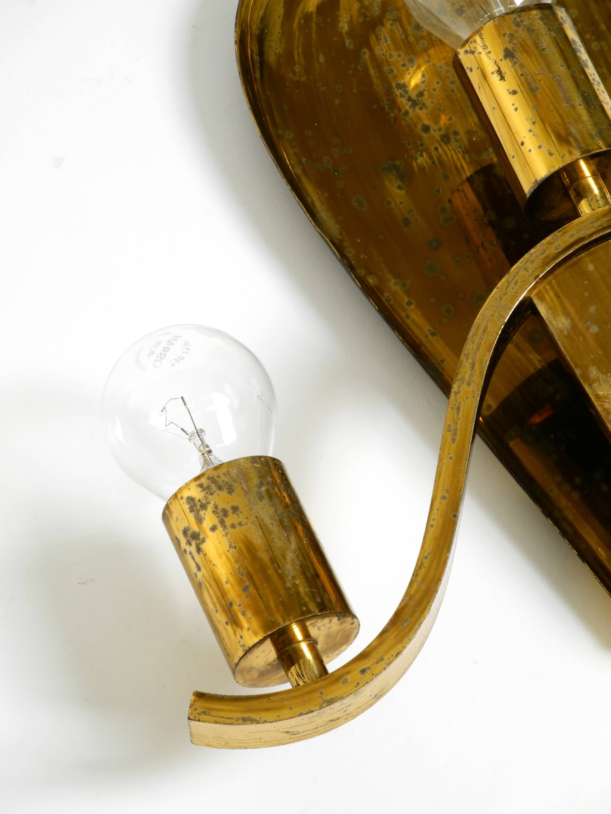 Large heavy Mid Century brass wall light from a German church