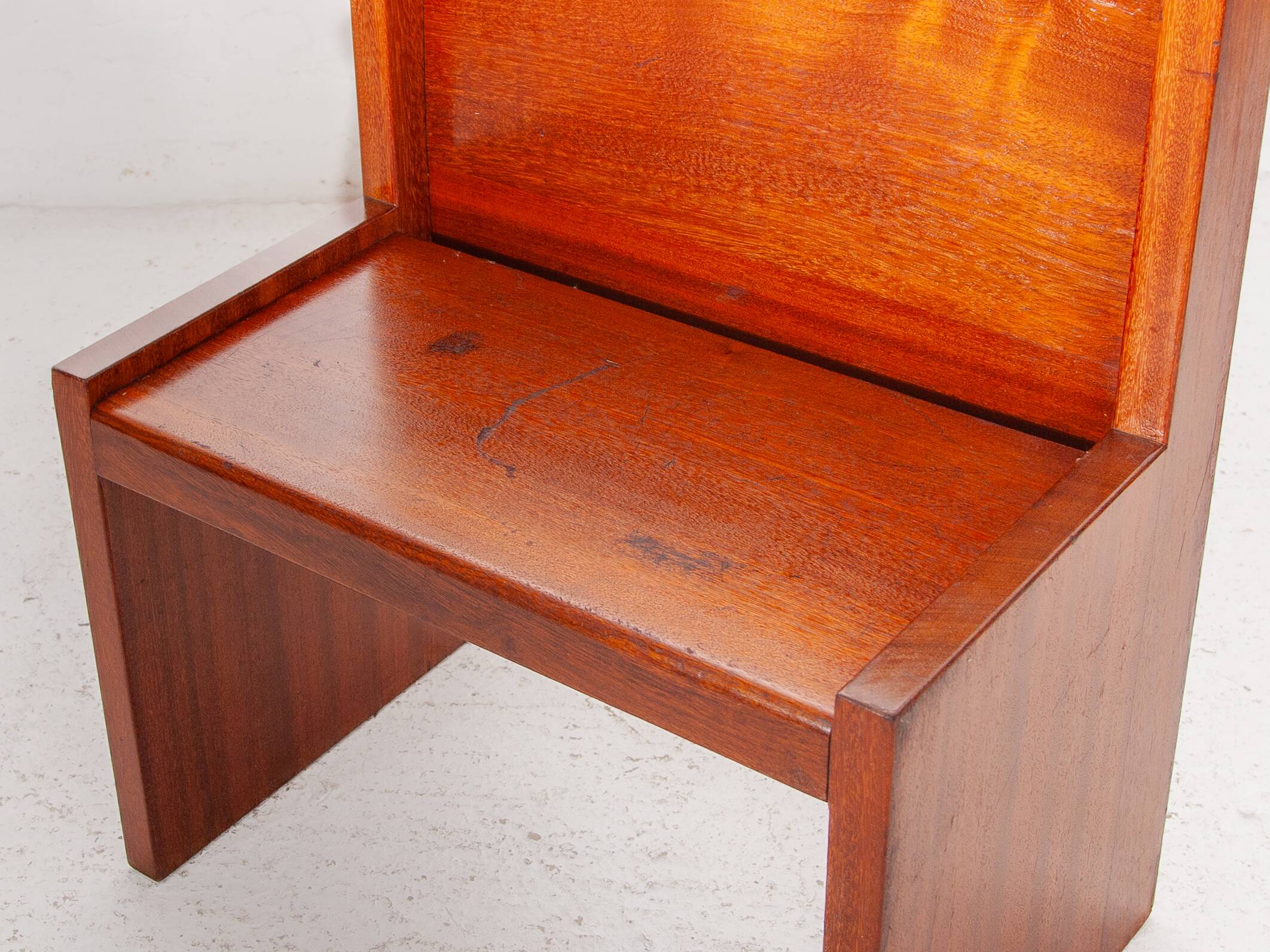 Brutalist Solid Bench, Side Chair, 1960s, Belgium