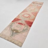 3x12 Vintage Oushak Runner Rug, Antique Rug, Hallway Runner Rug, 82x365Cm