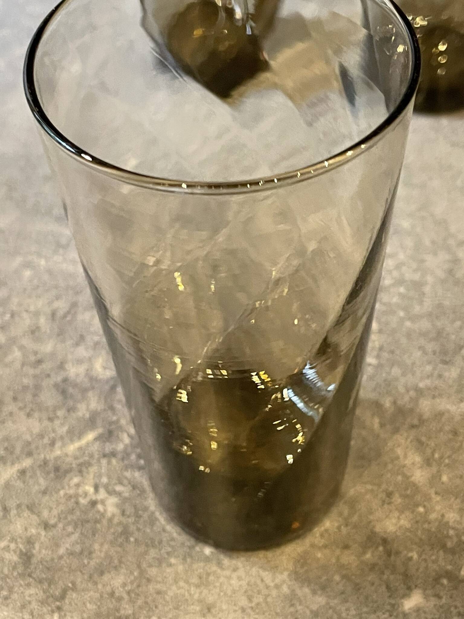 6 Luminarc smoked glass glasses