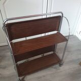 Desserte table chariot pliante sur roues des années 70 fabriquée par Bremshey Gerlinol en allemagne.