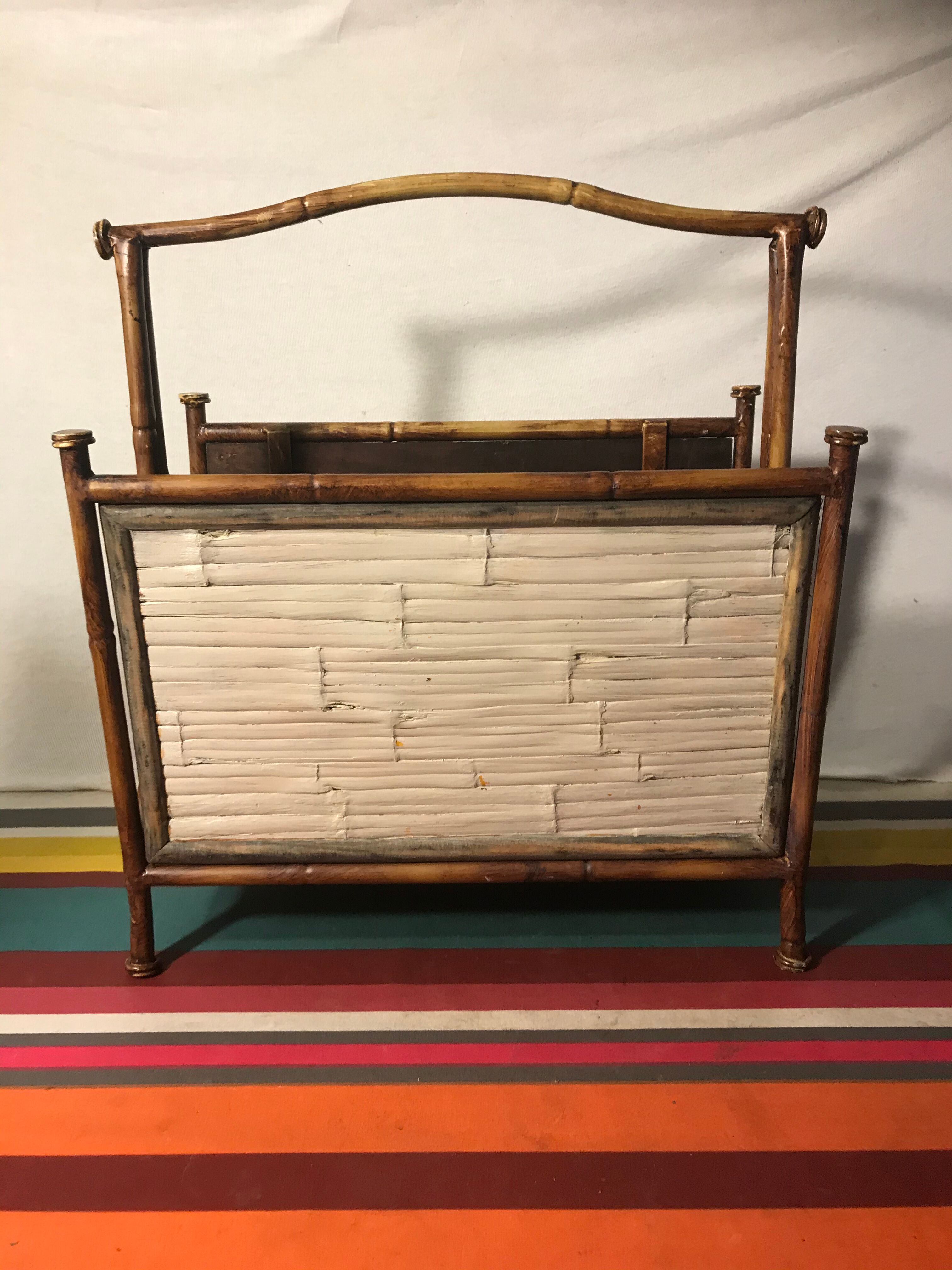 Magazine rack in bamboo structure