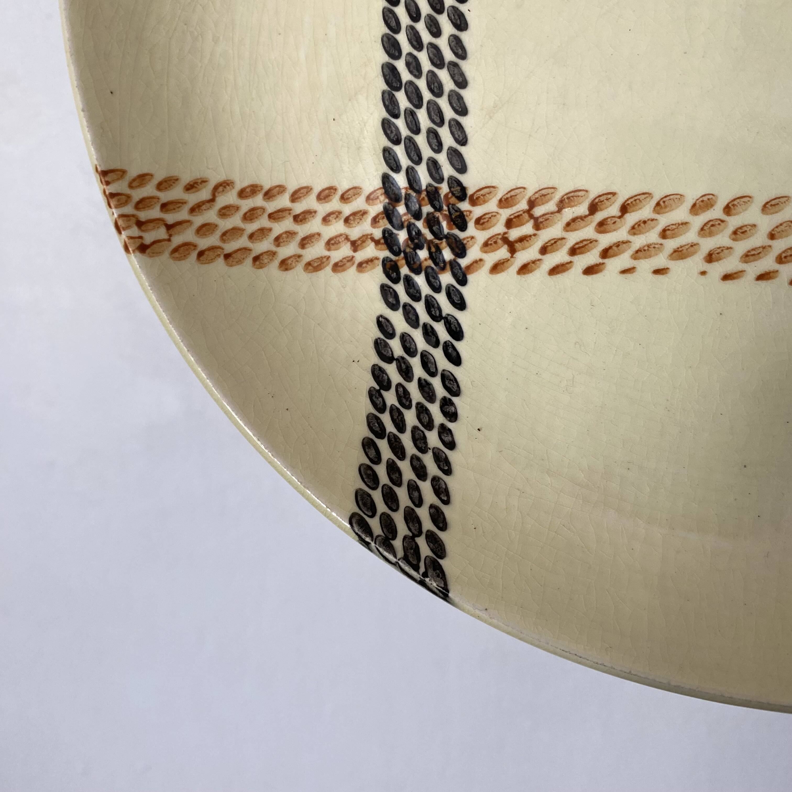 Salins France "rope" dinner plates, 1950s