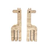 2 serre-livres girafes en travertin, F.lli Mannelli, Italie 1970