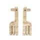 Modern set of 2 travertine giraffe bookends, F.lli Mannelli, Italy 1970