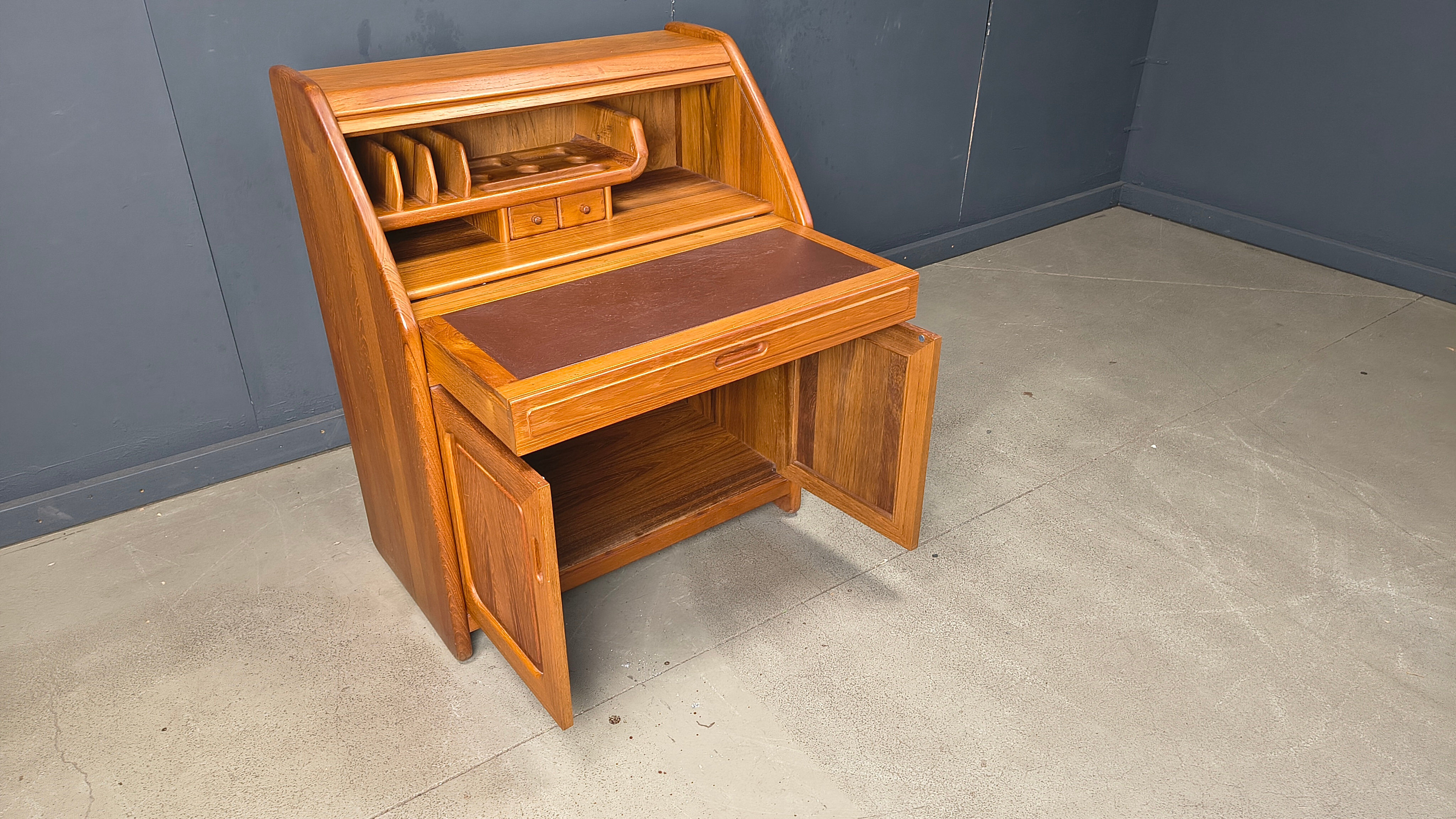 Teak secretaire by Dyrlund, Denmark, 1960s