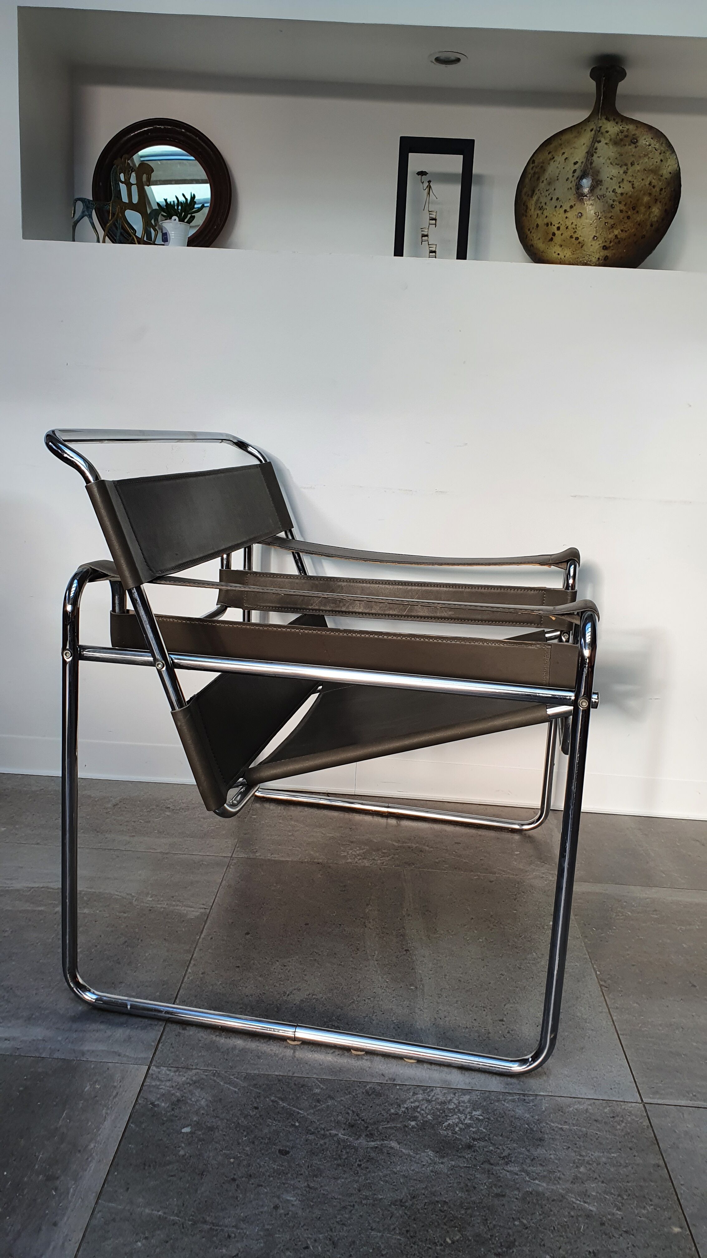 Fauteuil Wassily par Marcel Breuer années 80