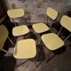 4 chaises en formica jaune