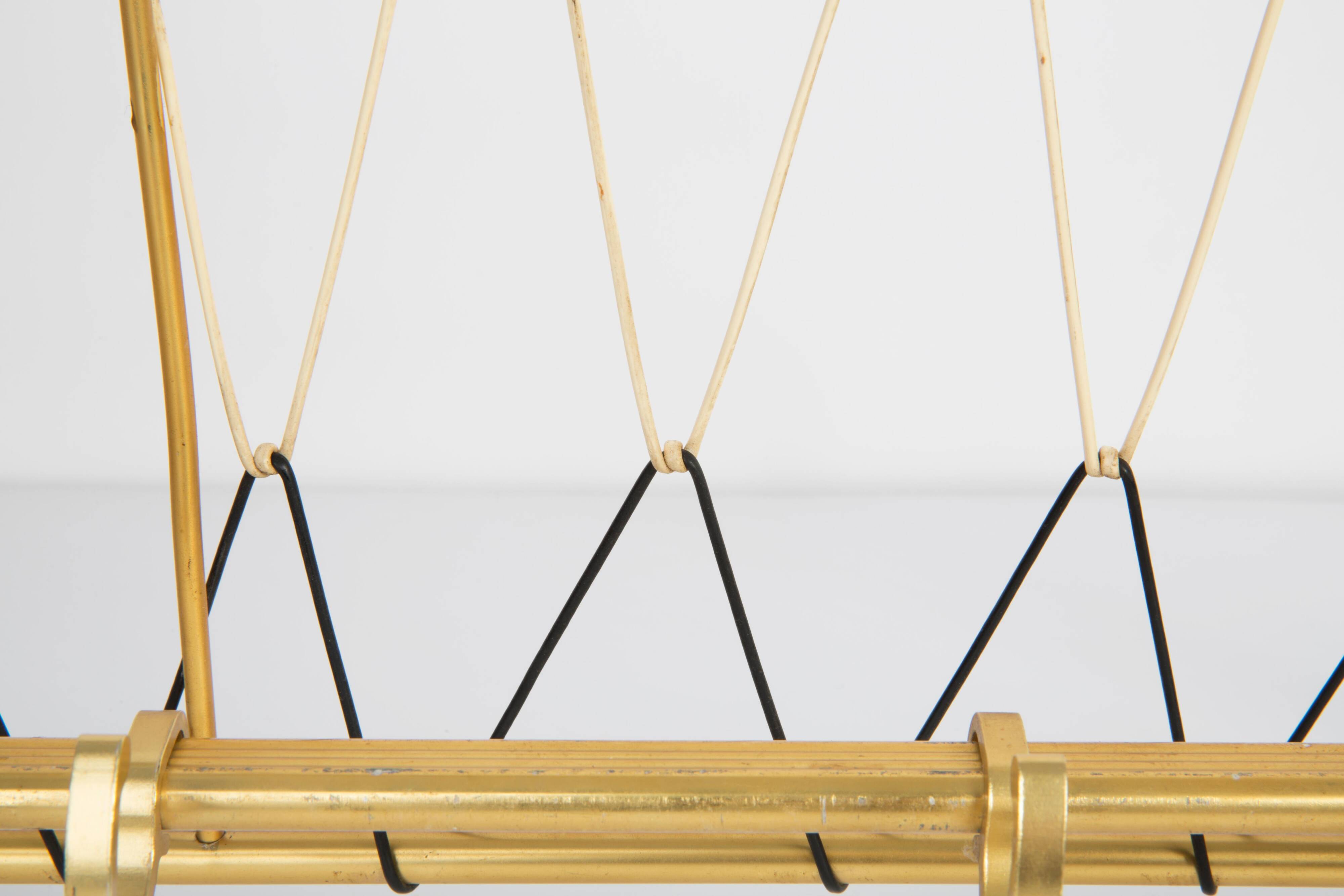 Golden coat rack from the 20th century, Germany, Europe, 1960s.