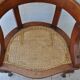 Fauteuil barbier ancien original bois cannage