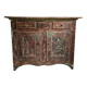 French rustic buffet in walnut, 18th century, 3 drawers and 2 doors.
