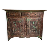 Buffet rustique français en noyer, XVIIIe siècle, 3 tiroirs et 2 portes