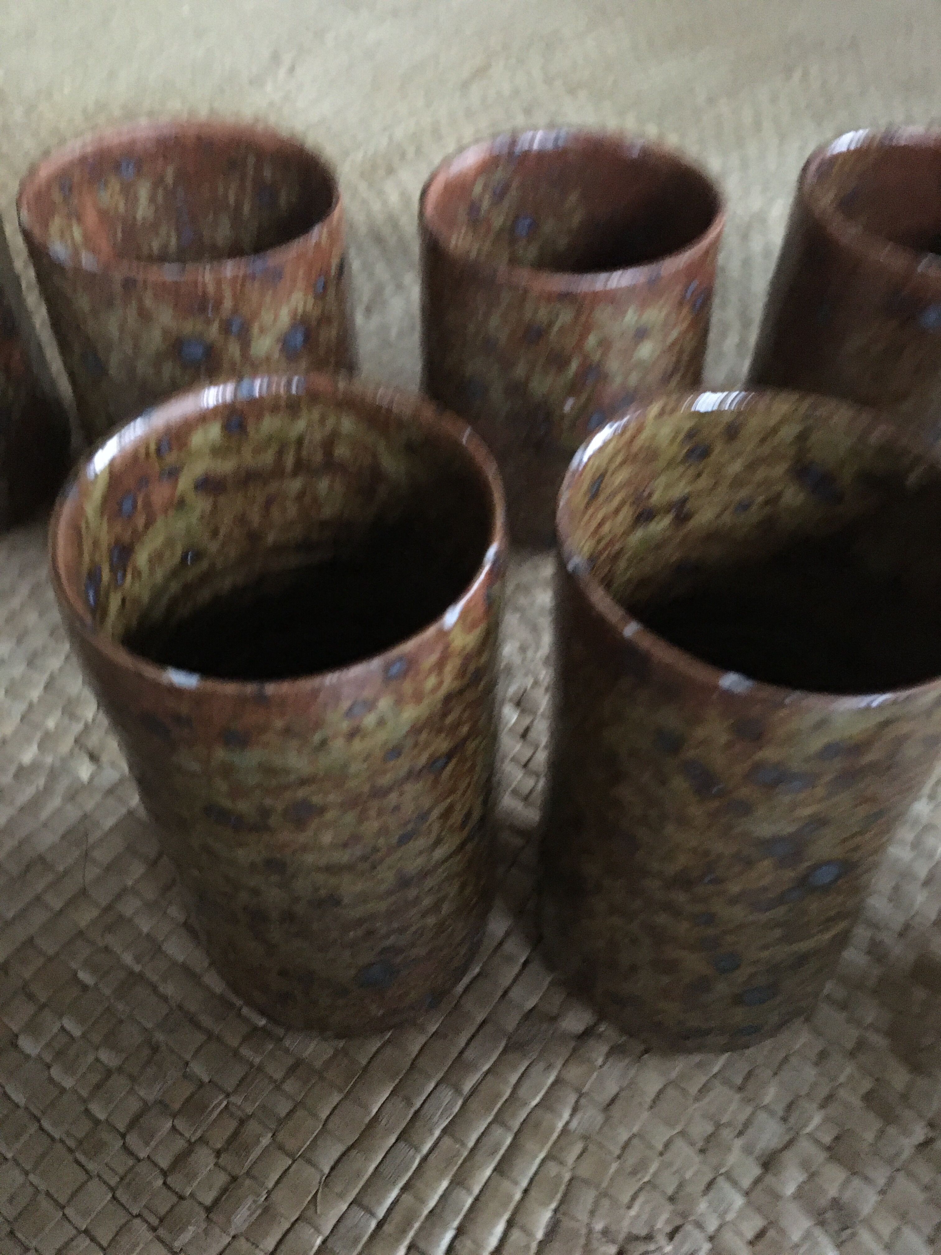 Lot de  10 tasses en grès