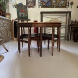 Danish table and chair by Hans Holsen distributed by Rem Rojle
