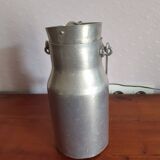 Vintage complete aluminum milk jug milk can
