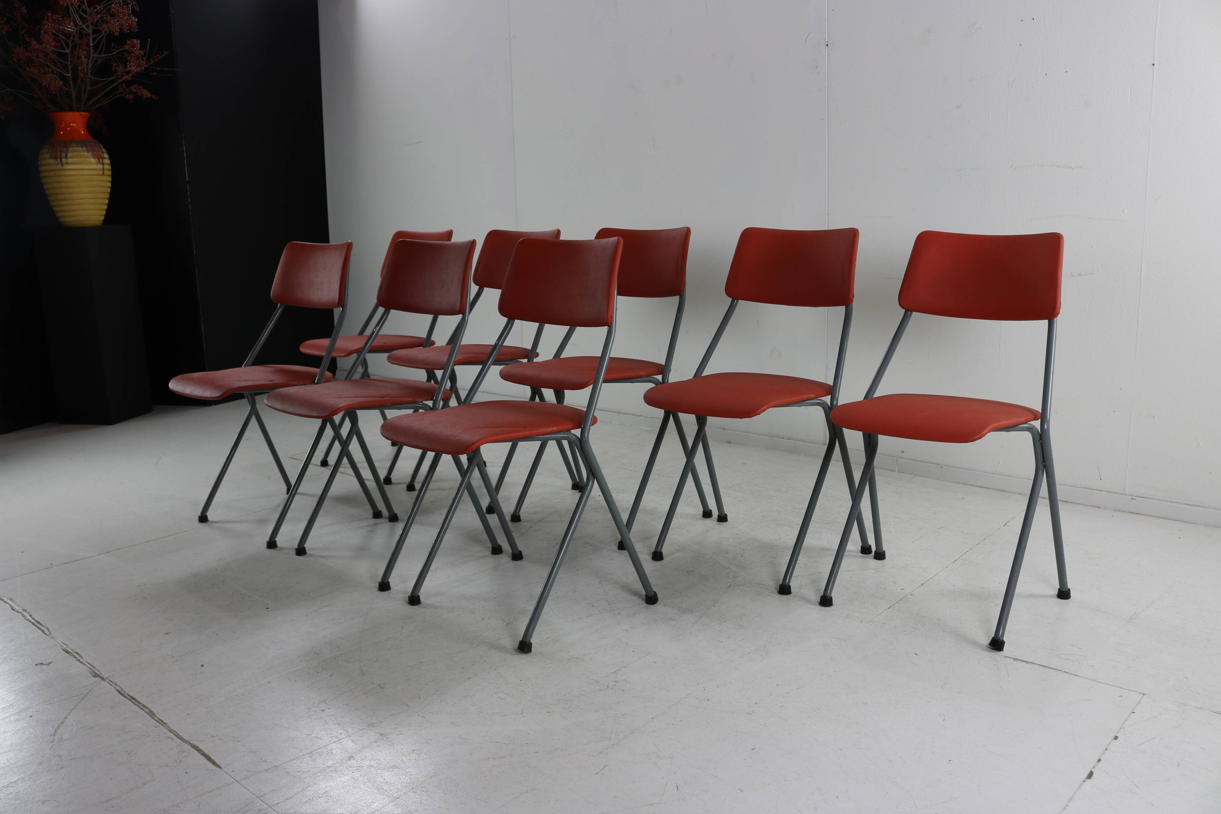 Set of eight stackable kitchen chairs by Ahrend De Cirkel Holland