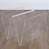 Vintage plexiglass magazine door from Roche bobois 1970