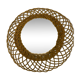 Artisanal vintage wicker mirror