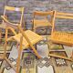 Set of 4 vintage mismatched folding chairs