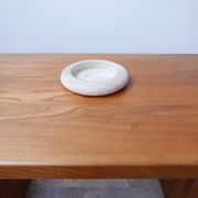 Travertine and glass bowls