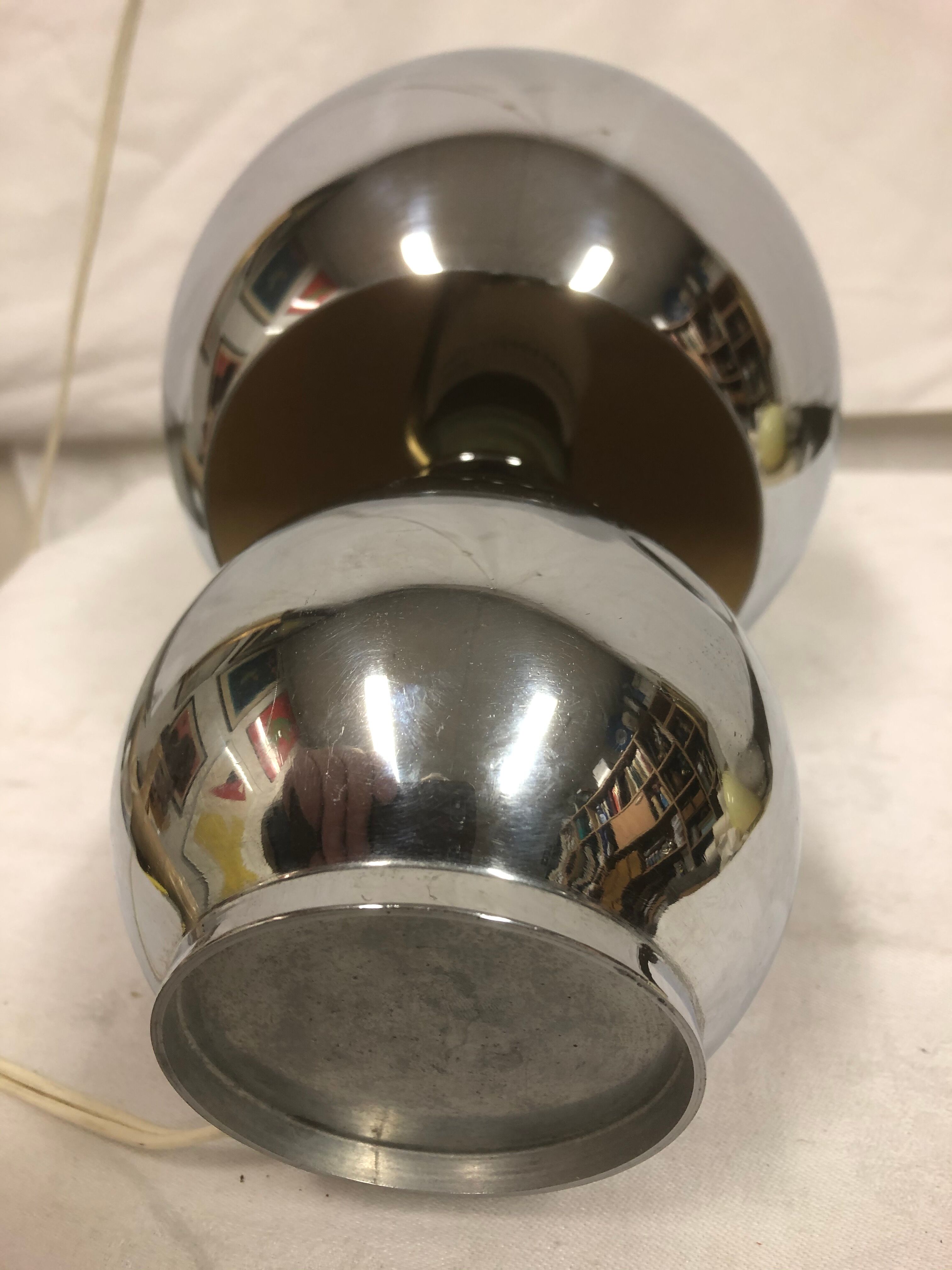 Chrome mushroom lamp 1970