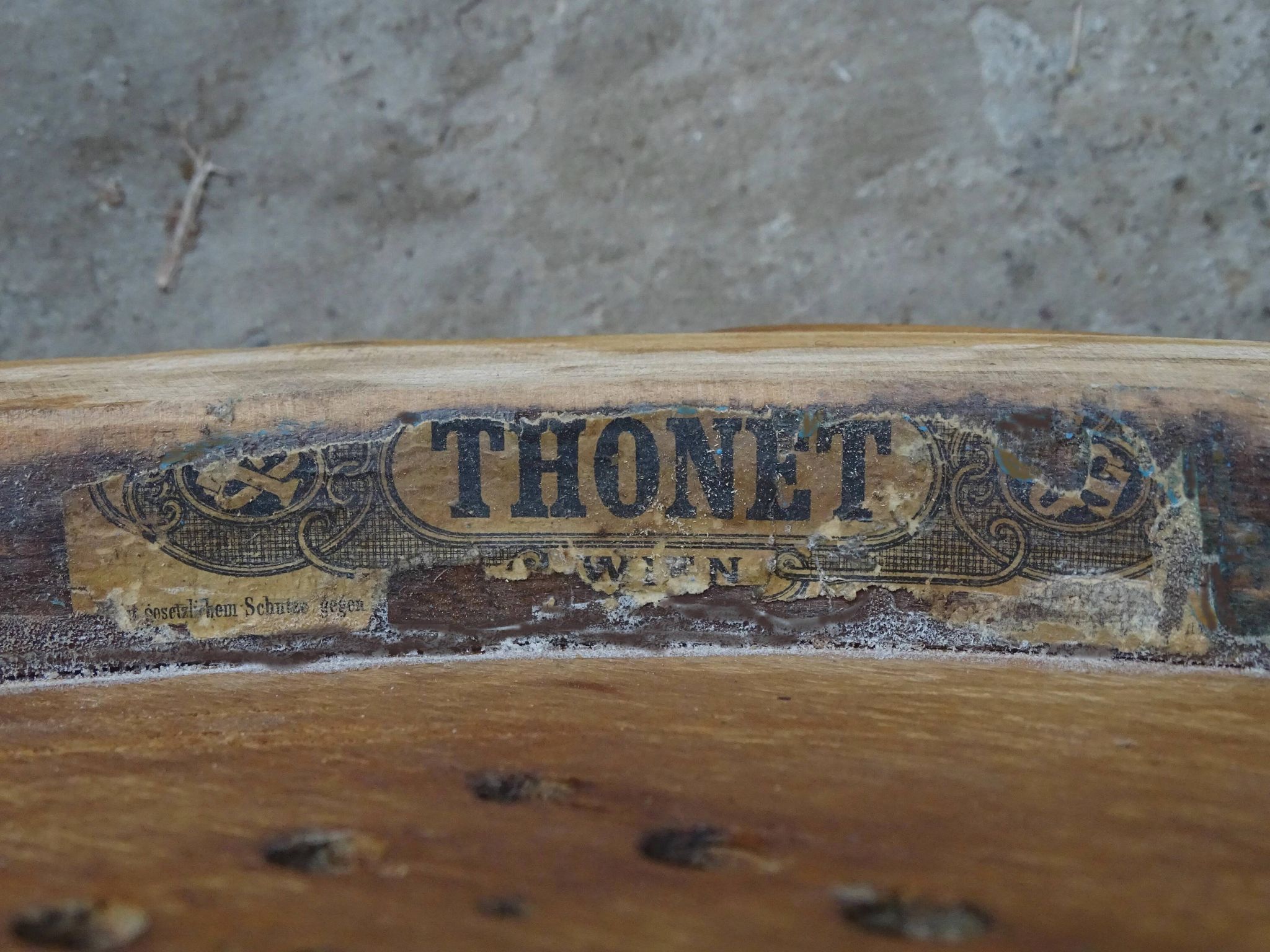 Thonet "Le Corbusier" armchair, circa 1905, star-shaped wooden seat