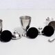 Salt and pepper set in silver metal 1930