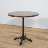 Table basse en fonte et bois, Art Nouveu