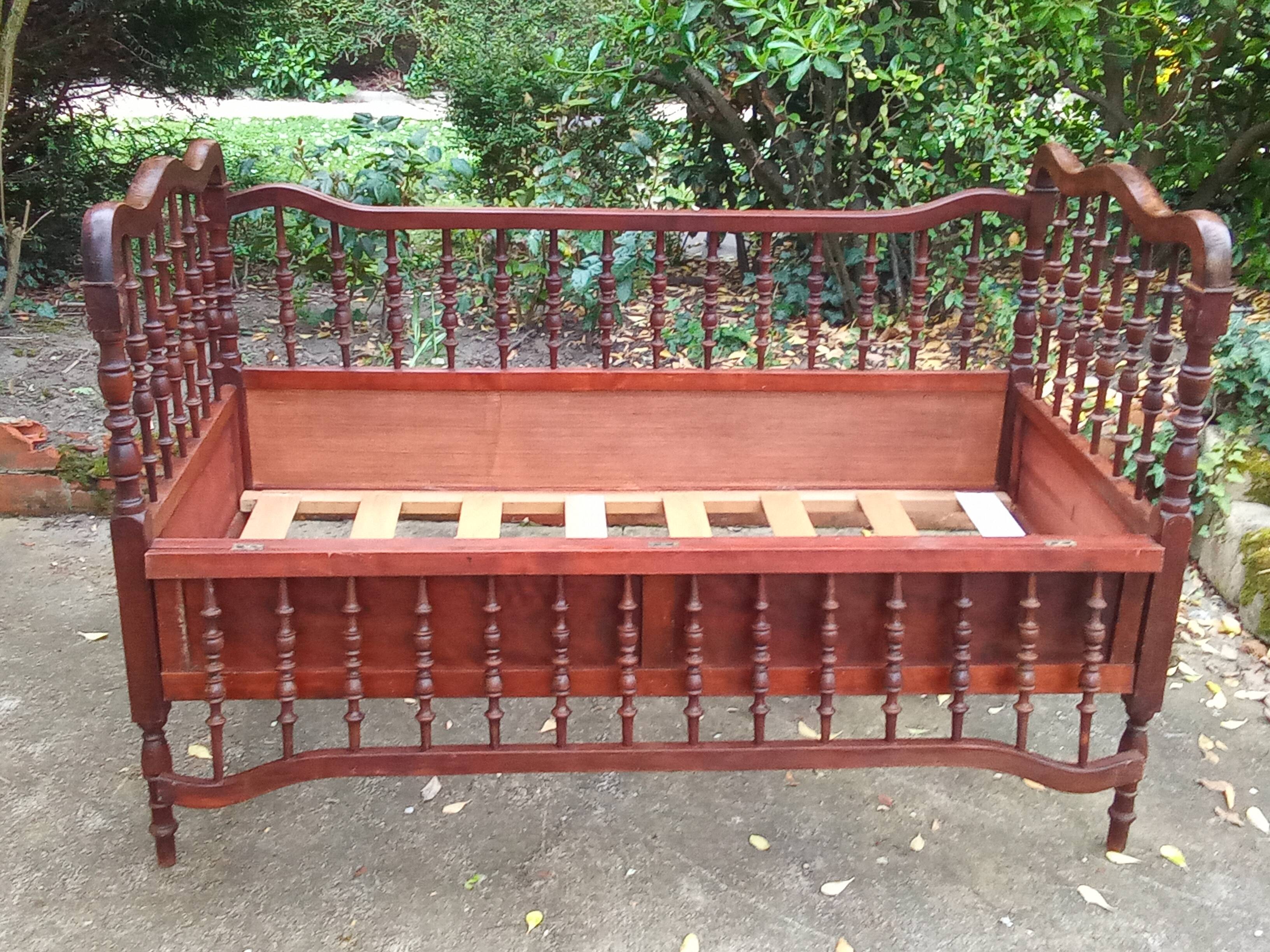 Vintage cherry wood bed
