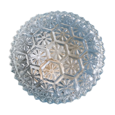 Plafonnier rond en verre ciselé