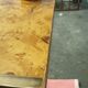 Buffet low elm magnifying glass circa 70