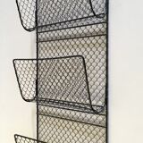 Industrial-style wall-review holders