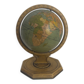 Globe vintage 1920 terrestre mappemonde métal USA - 25 cm