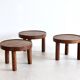 A set of three small round tables. Mado Jolain and René Legrand. France 1956.
