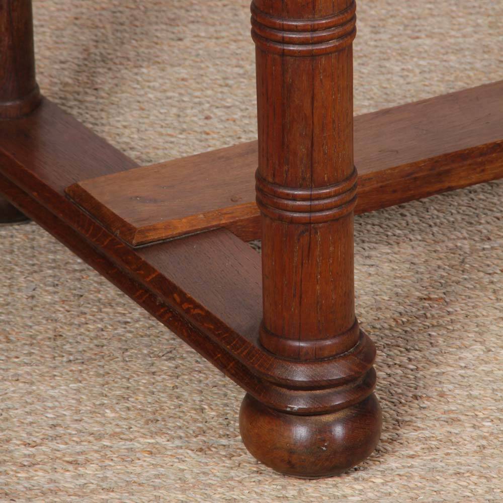 Oak and brass desk in the style of Charles Dudouyt, 1940.