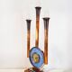 Art Deco lamp in glass and marble, Italy, 1930s