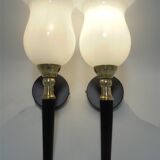Paire d’appliques flambeaux