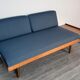 Daybed teck blue fabric Ingmar Relling by Ekornes vintage scandinavian