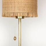 Swedish brass floor lamp, cast iron base, model G 019 by Bergboms 1960