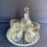 Non-selfish night service - art nouveau - hand-decorated satin blown crystal