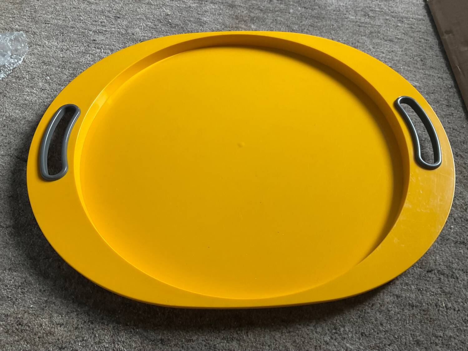 Vintage yellow tray by P.Spagnolo for Biesse-Italy
