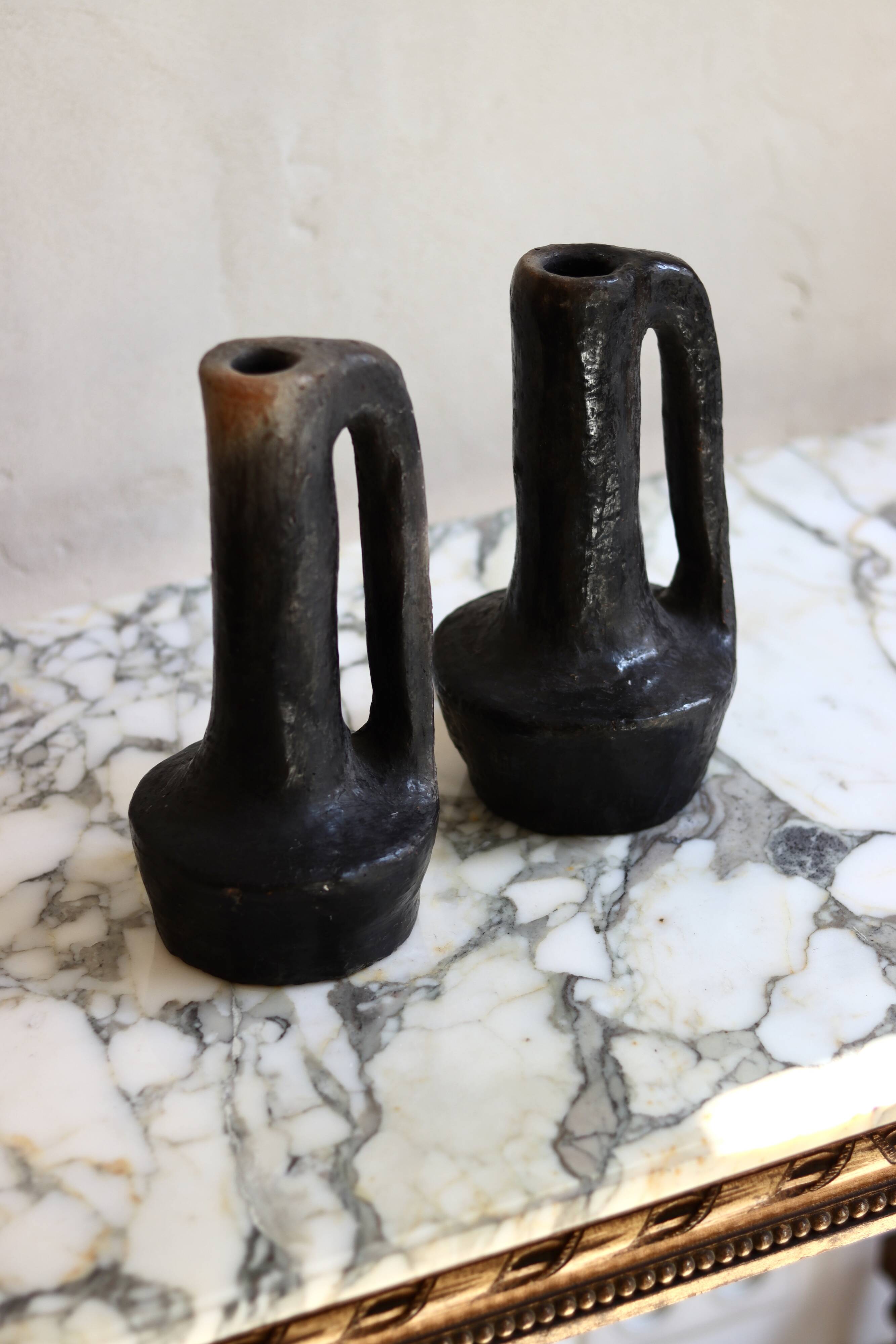Antique terracotta pitchers