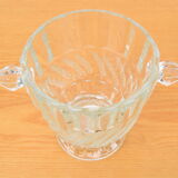 Mid-century glass vase,bohemia glass,1970