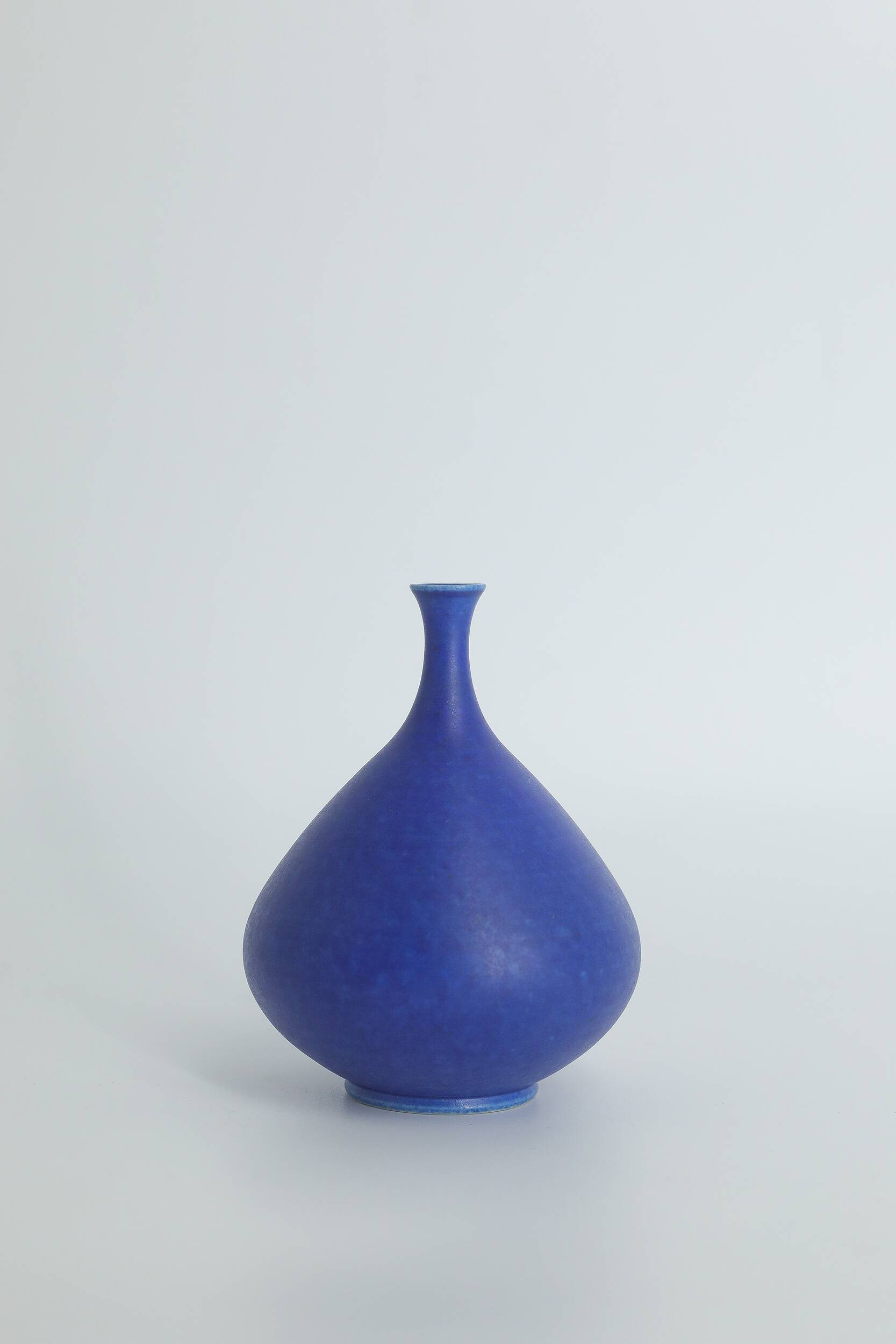 Scandinavian cobalt stoneware vase by Gunnar Borg for Höganäs.