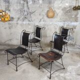 4 fauteuils en fer forgé