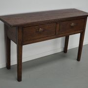 Vintage French rustic farmhouse oak side table, 1950s
