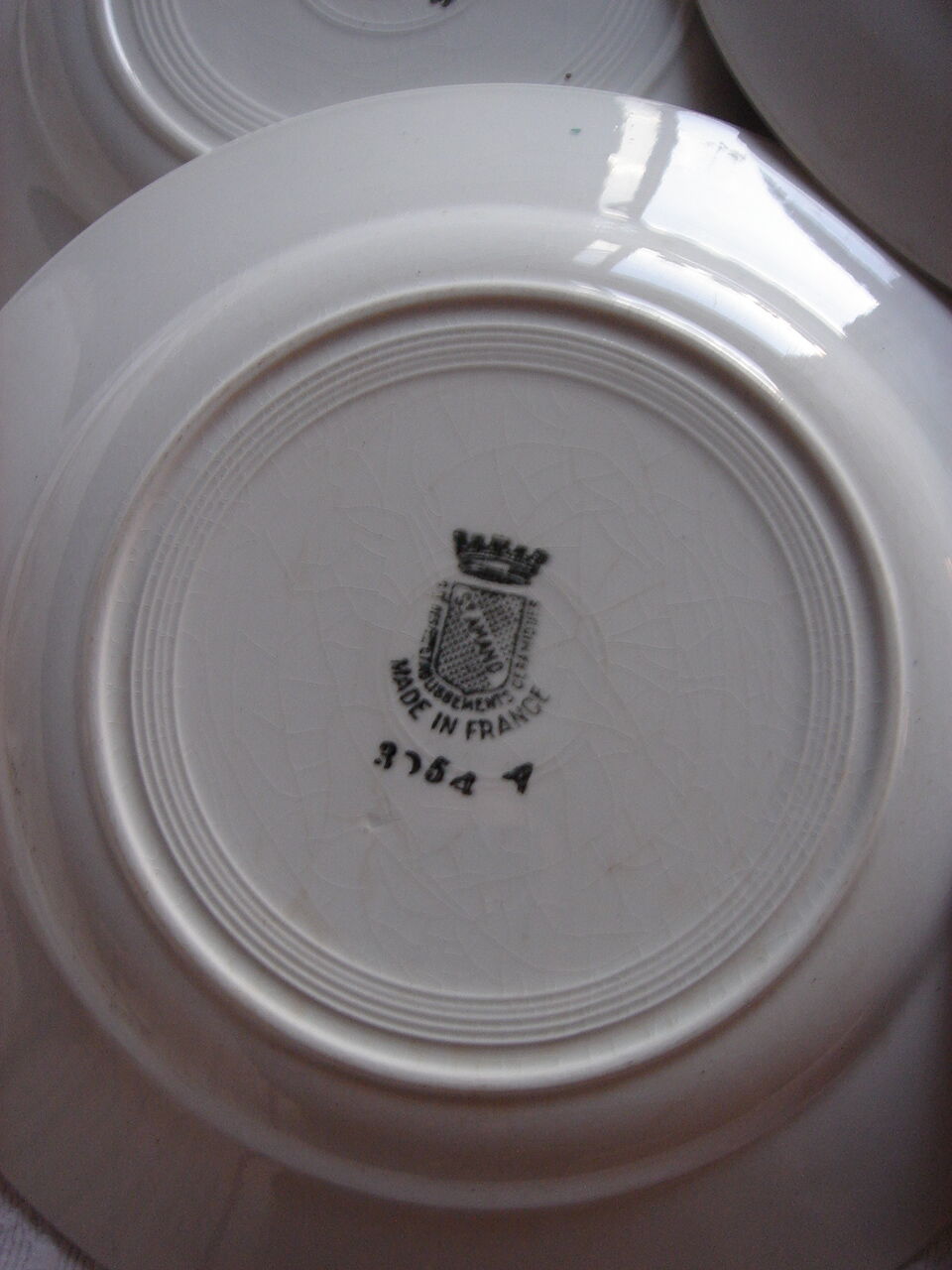 Set of 4 dinner plates St. Amand Art Deco 1932