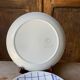 Quatre assiettes plates torchon bleu Moulin des Loups Orchies