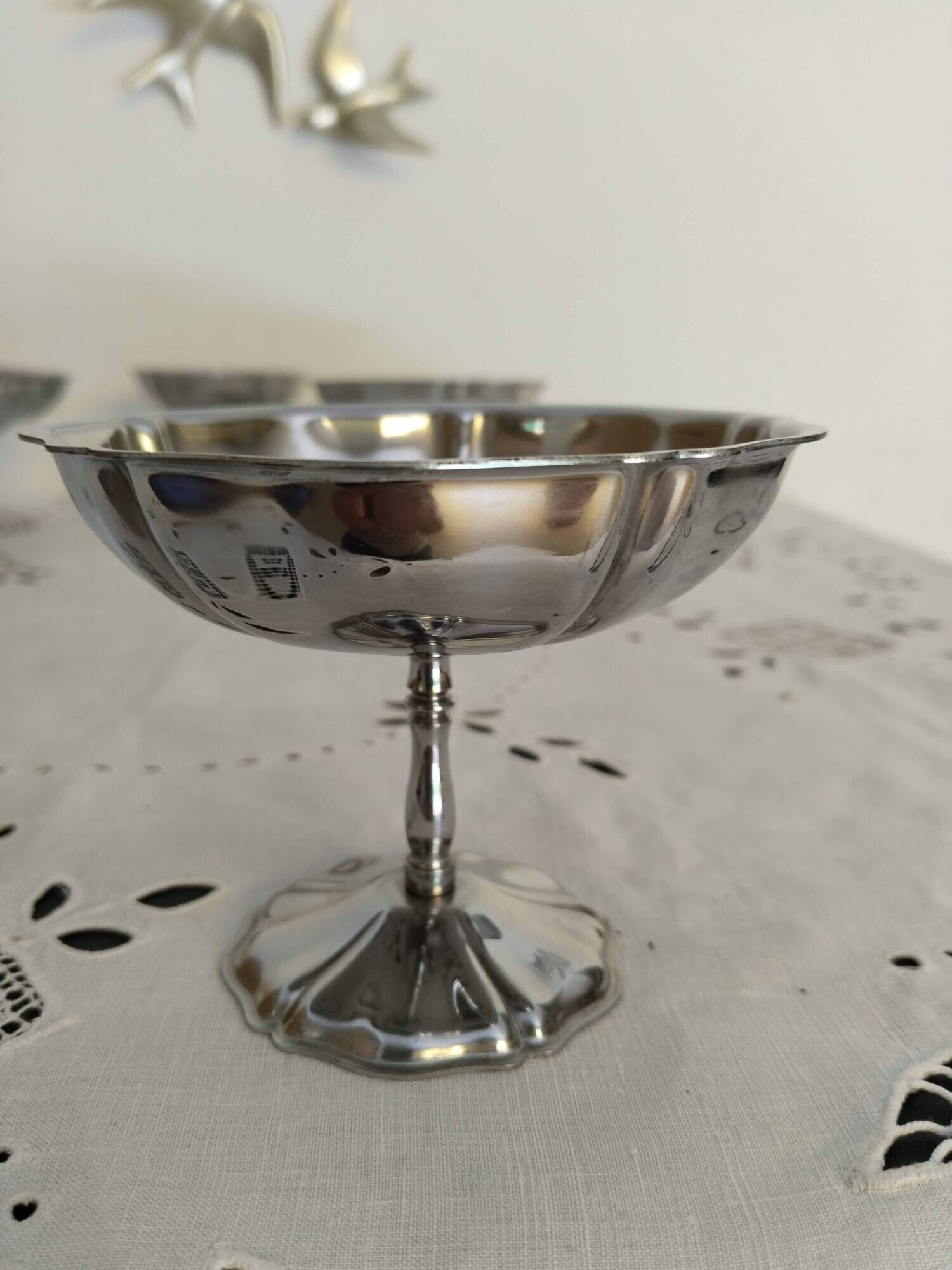 Guy Degrenne ice cream or sorbet cups, 18/10 stainless steel, lot 9